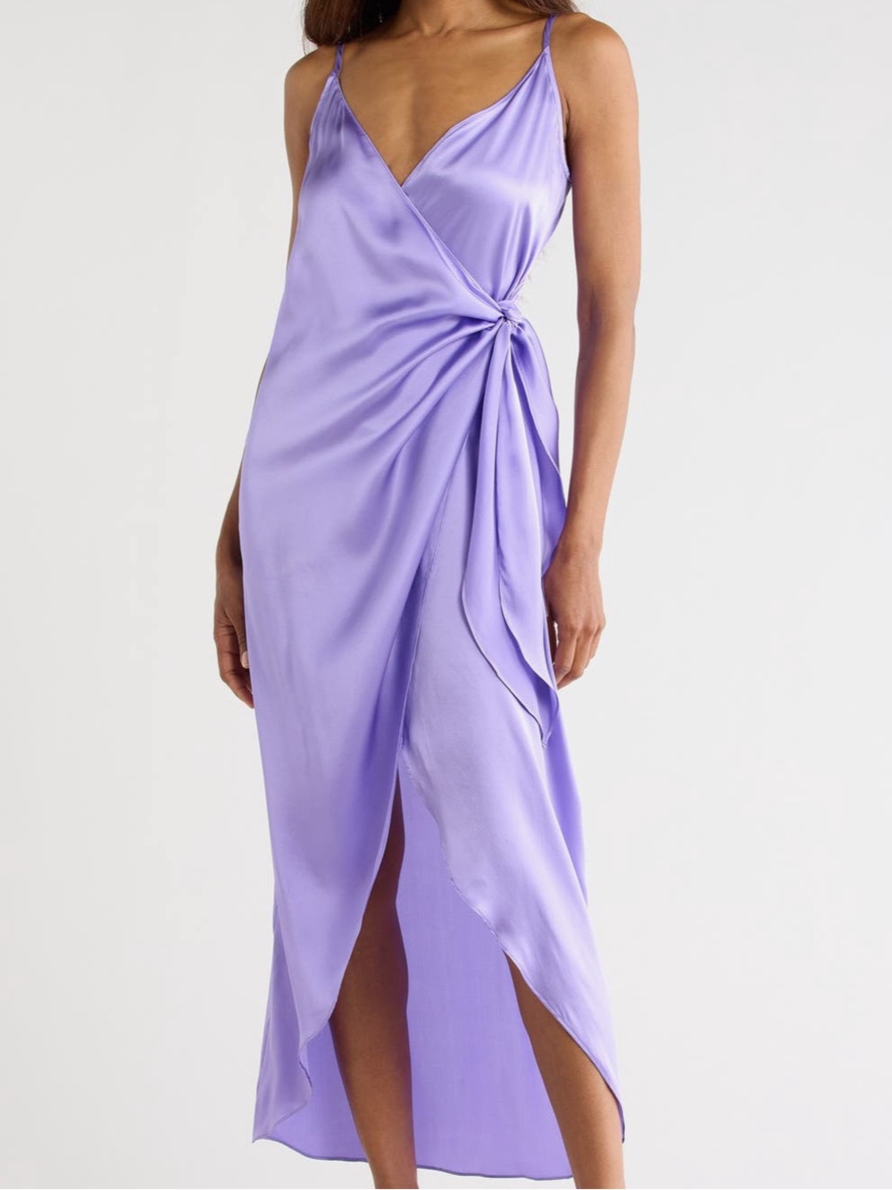 NWT L'AGENCE amilia Lilac 100% silk Wrap dress
